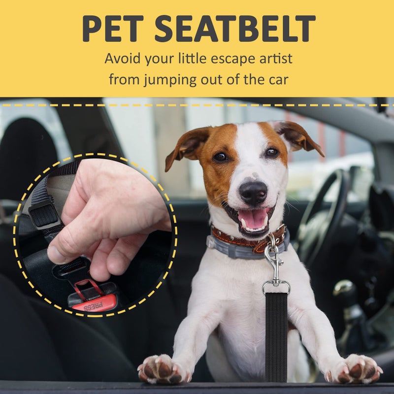 SunGrow Dog Seat Belt for Car, Adjustable Nylon Pet Seatbelt, Supports All Cars, Dog Car Leash Seat Belt, Seatbelt for Dogs, Cats & Ferrets Travel Harness - Image 5