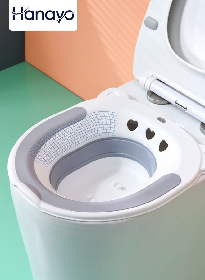 Hanayo حمامات Sitz لمقعد المرحاض بيديت للعناية بعد الولادة حوض للنساء الحوامل لتنظيف المهبل أو منطقة الشرج الأفضل مع حمام Sitz من Soothics - Image 1