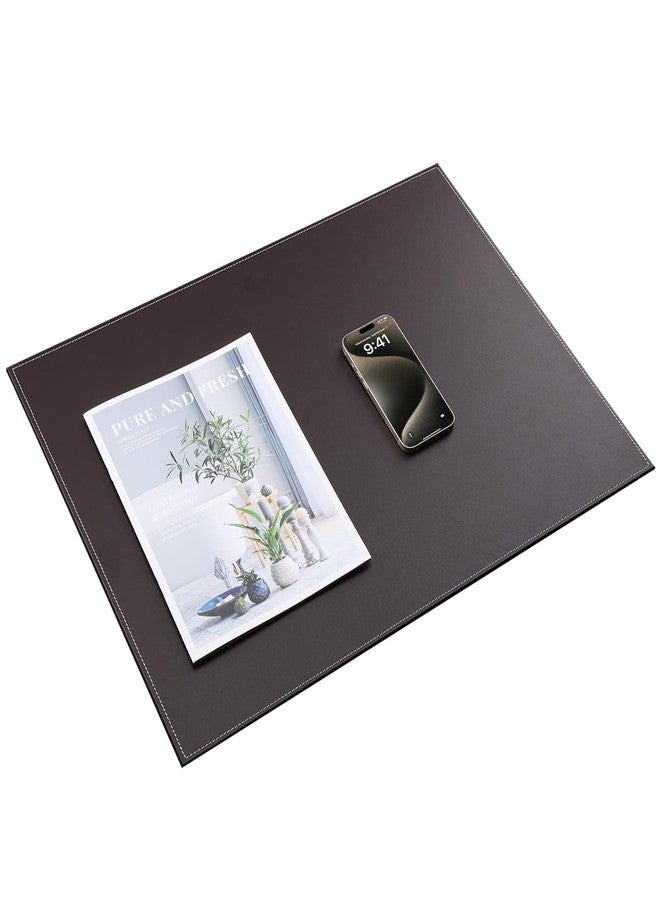 KINGFOM Desk Pad & Mat 24" x 18" Protector Large Mouse Pad PU Leather for Desktops and Laptops (Brown) - Image 3