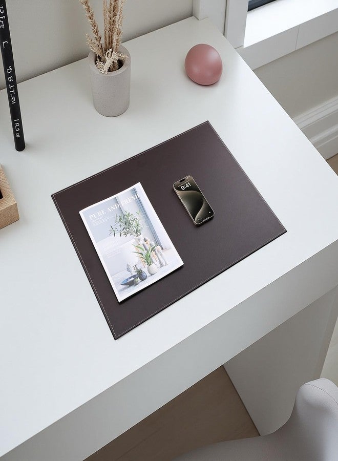 KINGFOM Desk Pad & Mat 24" x 18" Protector Large Mouse Pad PU Leather for Desktops and Laptops (Brown) - Image 5