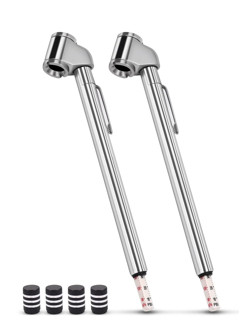 SYOSI Pencil Tire Pressure Gauge 2 Pack 10 120PSI Dual Head Air Gauge Tire Pressure Heavy Duty Tire Valve Gauge for Truck Car RV ATV Motorcycle  - Image 1