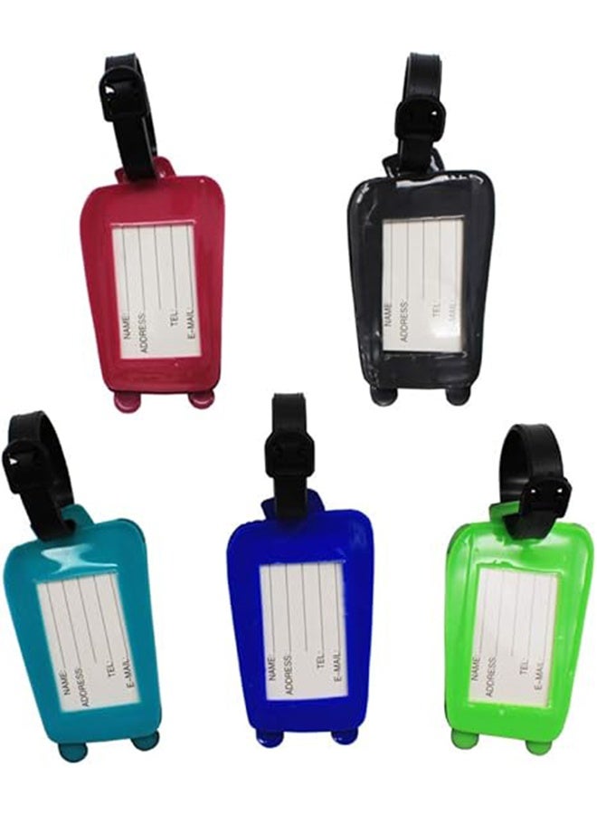 Cute Luggage Tags Unique Funny Bag Tags Cartoon Baggage Suitcase Labels Travel Identifiers Name Tags (Set of 5) - Image 3