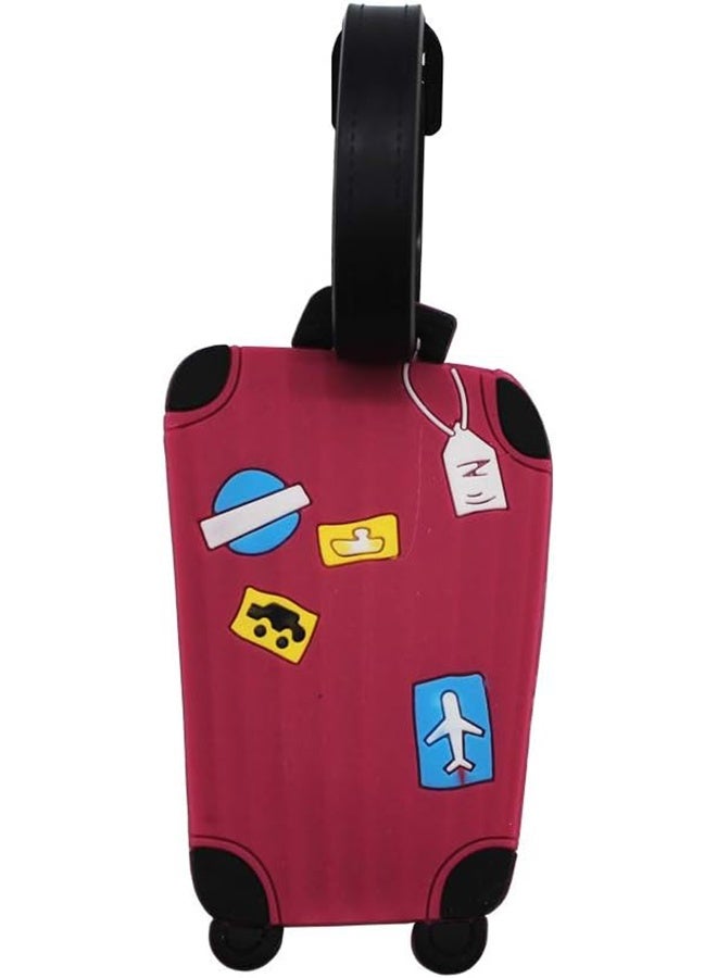 Cute Luggage Tags Unique Funny Bag Tags Cartoon Baggage Suitcase Labels Travel Identifiers Name Tags (Set of 5) - Image 4