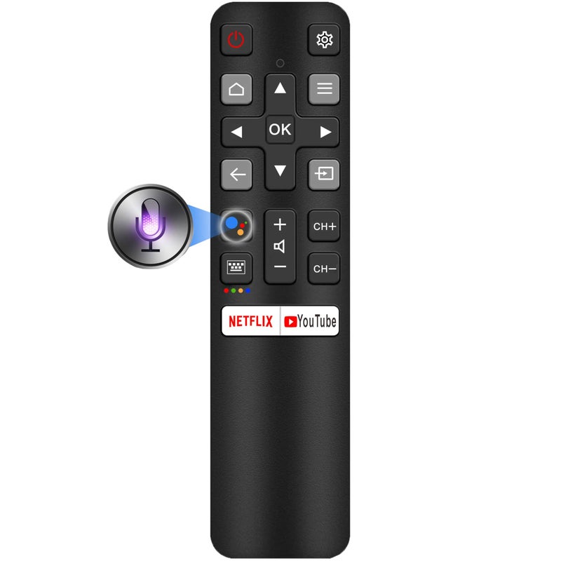 B BraiNice Smart Remote Compatbile with TCL Remote Control Replacement, Voice Control, New Upgraded RC802V Universal for TCL TV remotes, Google, Android Smart TVs, Control para remoto - Image 1