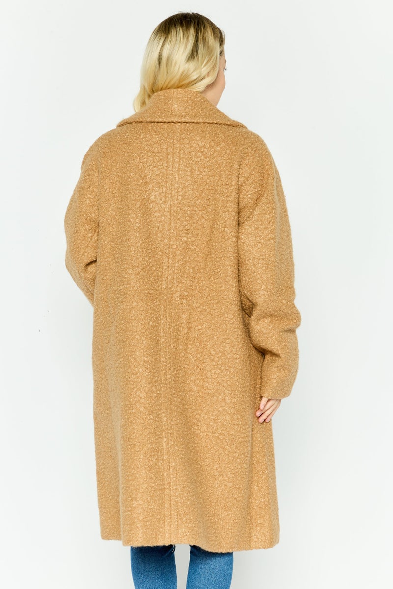 ANNE KLEIN Women Textured Softshell Jacket, Camel - Image 4