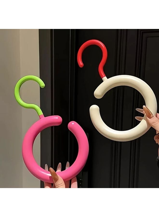2pcs Random Color Rotating Scarf Hat Holder No Punching Wall Mount Display Stand - Image 5