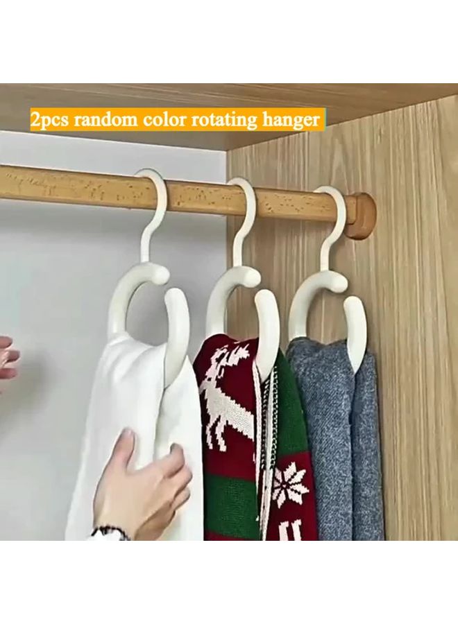 2pcs Random Color Rotating Scarf Hat Holder No Punching Wall Mount Display Stand - Image 1