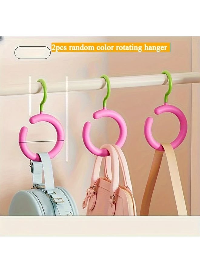 2pcs Random Color Rotating Scarf Hat Holder No Punching Wall Mount Display Stand - Image 3