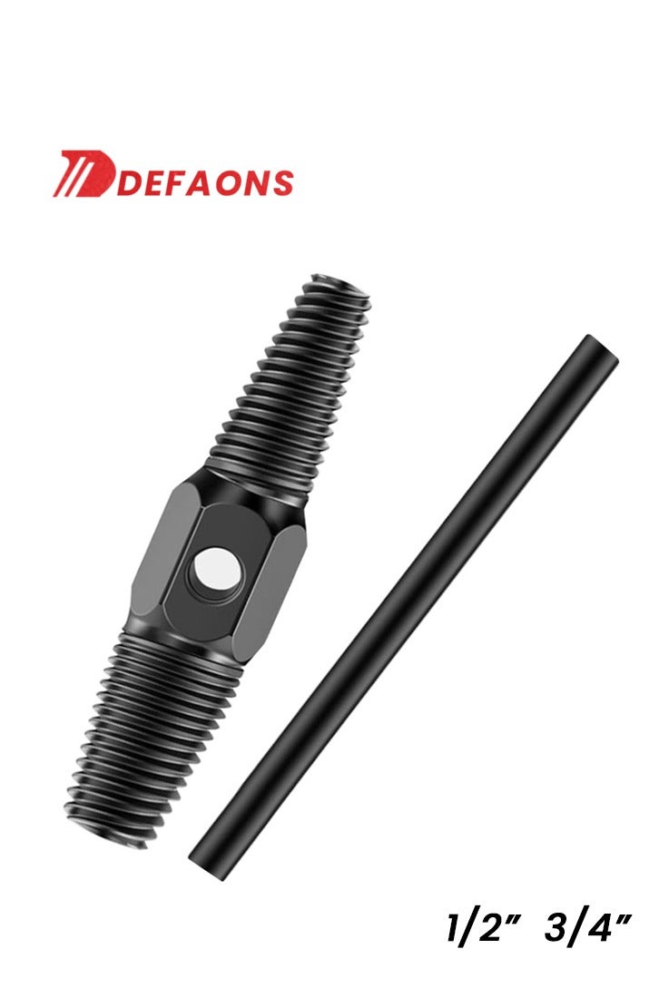 DEFAONS Pipe Breaker Extractor Tool for Broken Water Pipes, Bolts & Fittings – High-Quality Carbon Steel, Anti-Tooth Mechanism, 1/2" & 3/4" Size Compatibility, Durable, Easy to Use, Plumbing Repair Tool for Rusted or Damaged Pipe Removal - Image 1