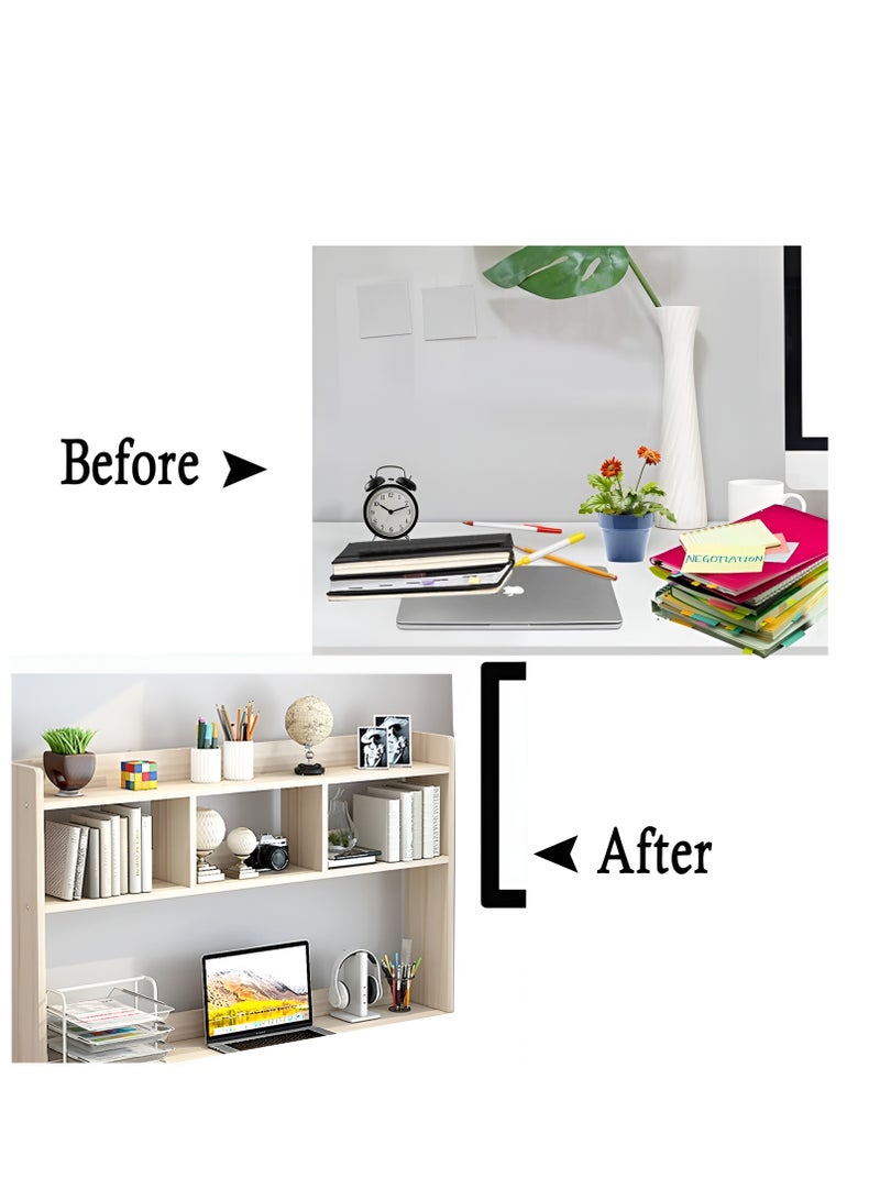 ZUIHAO Writing Study Table with Bookshelf Home Office Computer Desk for PC Laptop 120 L 60 W 141.5 H cm - Image 3