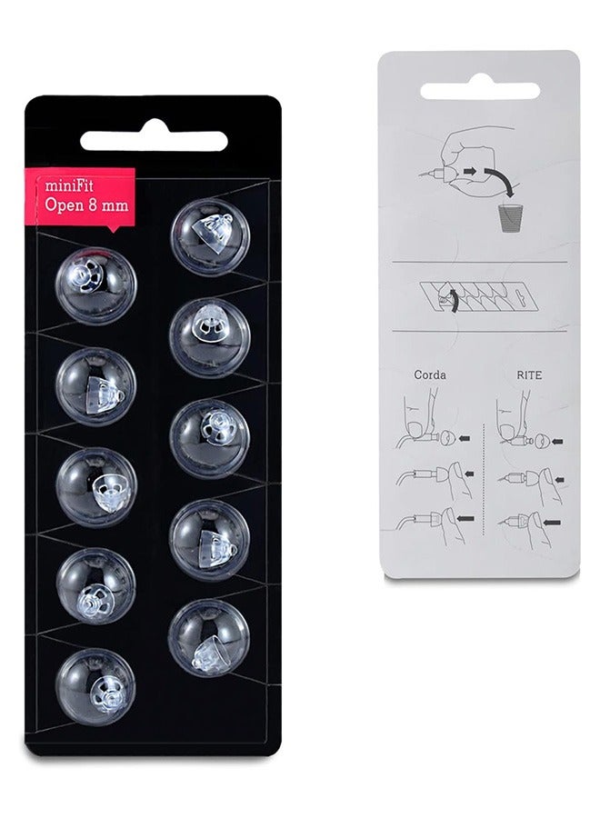 Tingoton Tingoton Hearing Aid Domes for Oticon MiniFit Open Vent Bass Domes: 3 Packs (8mm),Universal Domes for Oticon Hearing Aid Supplies  - Image 2