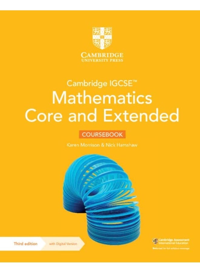 Cambridge IGCSE™ Mathematics Core and Extended Coursebook with Digital Version (2 Years' Access)