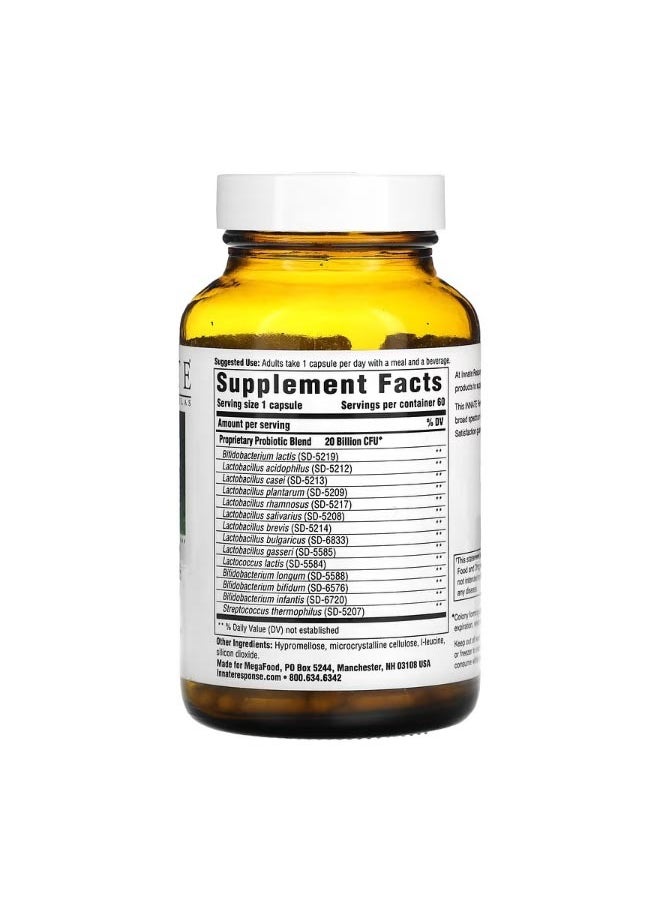 Innate Response Formulas Flora 20 14 Ultra Strength 60  Capsules  - Image 2