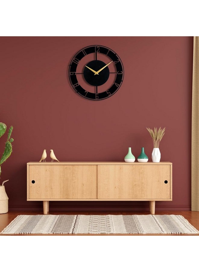 Cartvilla Cartvilla Metallic Wall Clock for Home, Office, Living Room, Bedroom, Kids Room and Kitchen (40 x 40 cm) | Big Size Stylish Latest Home Decor | Black (40 CM) DA-85 - Image 3