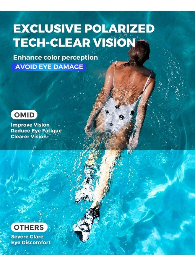 OMID Swim Goggles Comfortable Polarized Swimming Goggles Antifog Leak Proof Uv Protection Crystal Clear Vision Swim Goggles Men Women Adult (Red) - Image 3