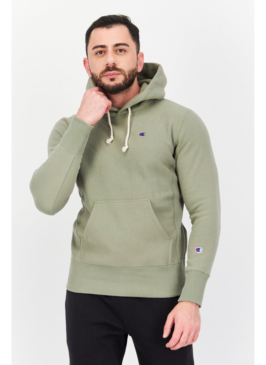 Champion Men Sportswear Fit Long Sleeves Training Sweatshirts, Pale Olive  - Image 1