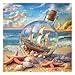 PPuzzling Beach Puzzles for Adults 1000 Pieces Seashells Jar Sailboat Art Jigsaw Puzzles Summer Ocean Starfish Puzzle as Home Wall Art - Image 4