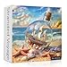 PPuzzling Beach Puzzles for Adults 1000 Pieces Seashells Jar Sailboat Art Jigsaw Puzzles Summer Ocean Starfish Puzzle as Home Wall Art - Image 2