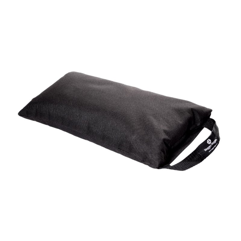 Hugger Mugger 10lb Yoga Sandbag Black Adds Weight to Your Poses Zipper Cover Sturdy Handle Silica Sand Filling Durable Material