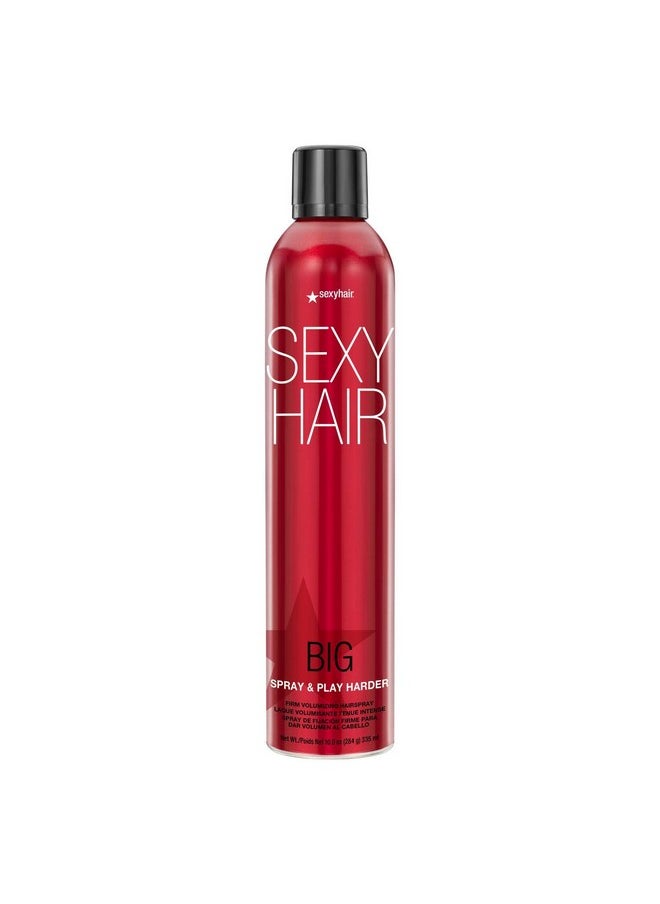 Sexy Hair SexyHair Big Spray & Play Harder Firm Volumizing Hairspray, 10 Oz | All Day Hold and Shine | Up to 72 Hour Humidity Resistance  - Image 1