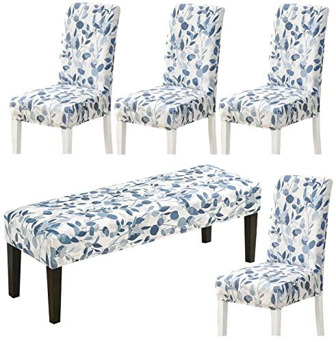 HAPPYDOG Stretch Dining Chair Covers Removable Washable Spandex Slipcovers for High Chairs 4PCSSet 1 PCS Bench Cover Spring - Image 1