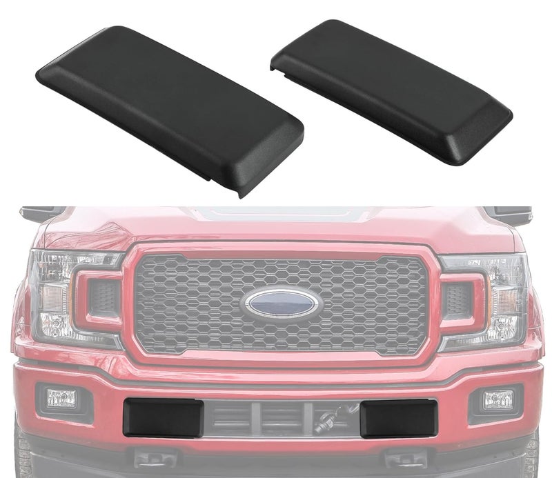 OKPARZ Replacement for Front Left Driver Right Passenger Side Bumper Guard Pad Cap Inserts End Cover 20182020 Ford F150 F150 JL3Z17E810AB