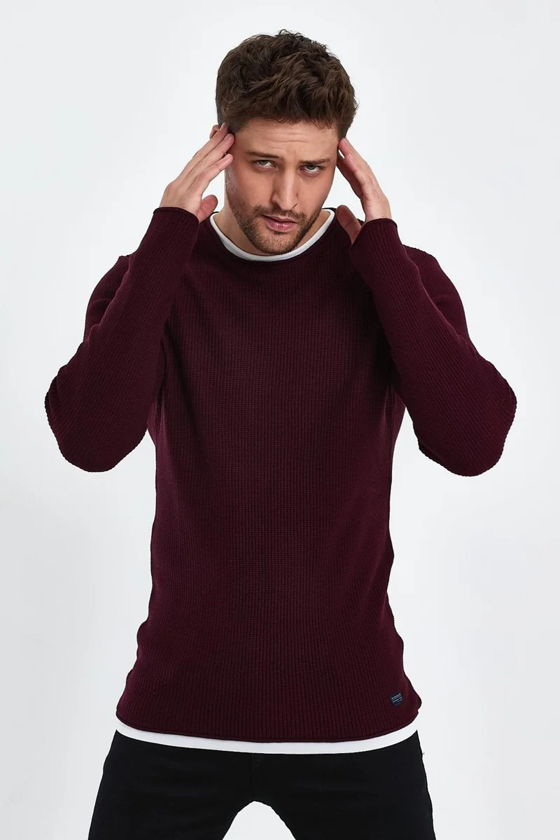 Alexander Gardi Garni Claret Red Knitwear Sweater (E20-EZEE03)
