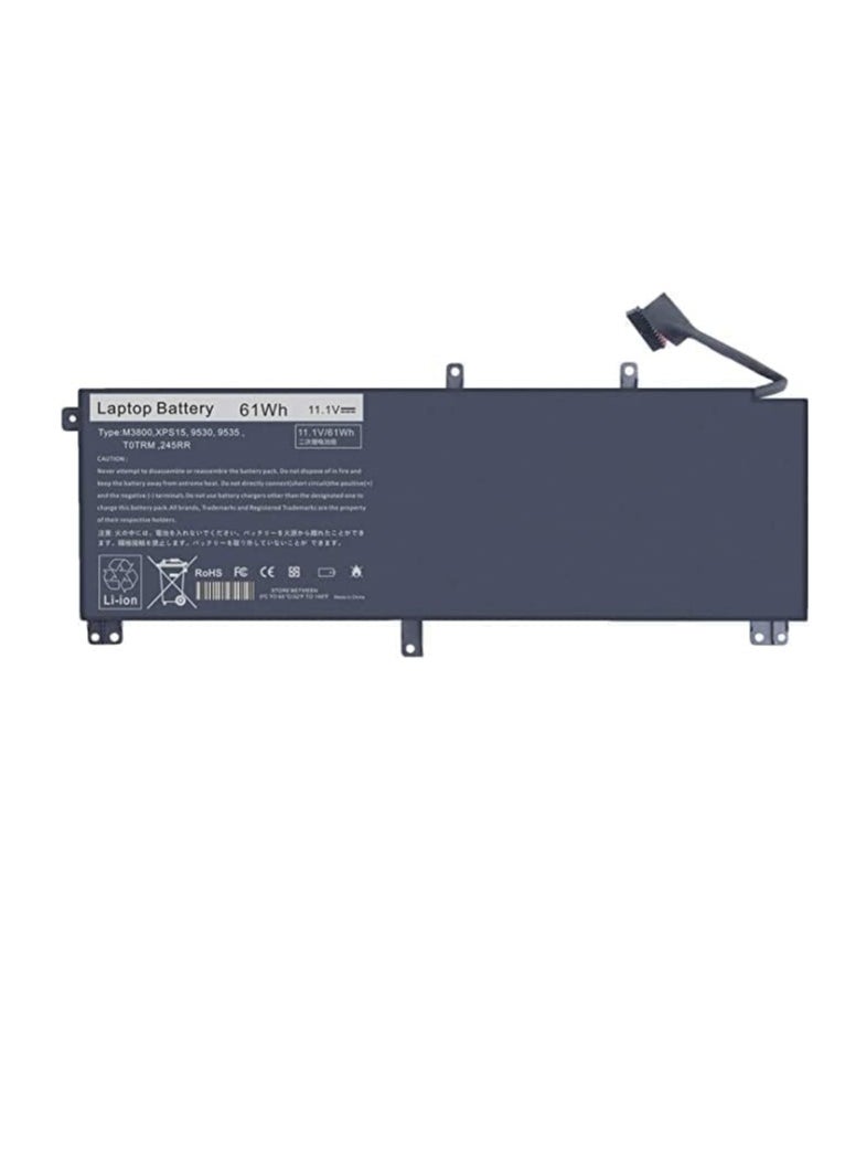زيكسين بطارية M3800 جديدة متوافقة مع سلسلة Dell XPS 15 9530، سلسلة Precision M3800، بديلة لـ T0TRM 245RR 0H76MY H76MV 07D1WJ 7D1WJ Y758W (11.1 فولت 61 واط في الساعة) أصلية  - Image 1