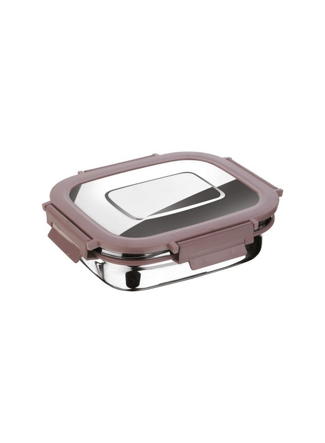 JOYO جويوا علبة غداء يومية من الفولاذ المقاوم للصدأ (صغيرة) مع غطاء قفل جانبي 4 للاستخدام في المكتب والمدرسة | درجة غذائية | محكمة الإغلاق - بني - Image 1