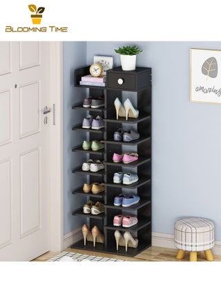 Multi-Layer Shoe Rack, Simple Household Economical Shoe Cabinet, Large-Capacity Rack At The Entrance Of The Dormitory, Household Imitation Solid Wood Color Storage Rack, Shoe Rack At The Door, Space-Saving Black - pzsku/Z8D0B4072661DBDE0C5FBZ/45/1750130319/6f7a5a6a-ccd9-49f1-913c-0d39f6c931e9