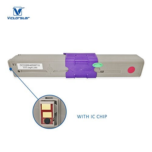 VICTORSTAR Compatible Toner Cartridges C332 MC363 C332dn MC363dn C332dnw MC332dnw 4 Colors 3500 Pages for Black 3000 Pages for C M Y for OKI Okidata Color Laser Printers - Image 4
