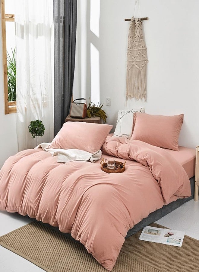 CLOTHKNOW Pink Twin Comforter Set Dusty Rose Bedding Comforter Sets Soft Mauve Blush Comforter Kids Grils Women Bedding with 2 x Pillow Cases - Image 3