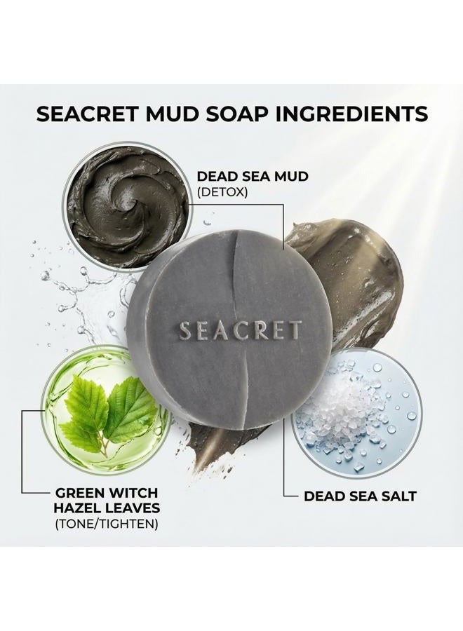 Seacret Dead Sea Minerals Mud Soap 100% Natural and Authentic, 1 Bar. 4.4 oz - Image 3