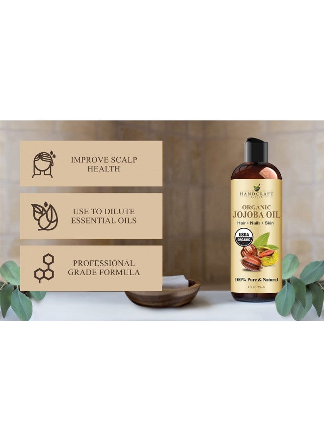 handcraft Blends Handcraft Blends USDA Organic Jojoba Oil - 8 Fl Oz - 100% Pure and Natural - Premium Grade Oil for Face, Body and Hair - Anti-Aging Oil - Cold-Pressed and Hexane-Free  - Image 5