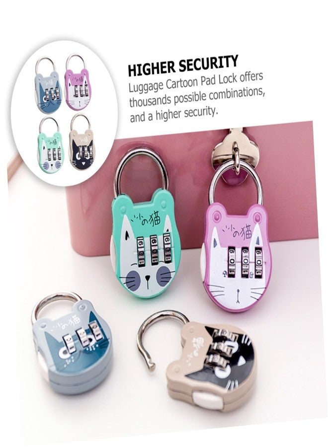 COMYTRICKS Multi-Function Locker Lock Small Pad Lock Wear-Resistant Locker Lock Home Accessory Multi-Function Combination Lock Cartoon Padlock Wear-Resistant Pad Lock (Multicolor) - Image 3