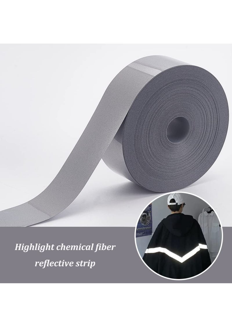 KASTWAVE 25mmx25m Black Iron on Reflective Tape, TC Hot Melt High Visibility Tape Heat Transfer Vinyl Film Tape DIY Reflective High Visibility Iron on Tape for Clothing - Image 3