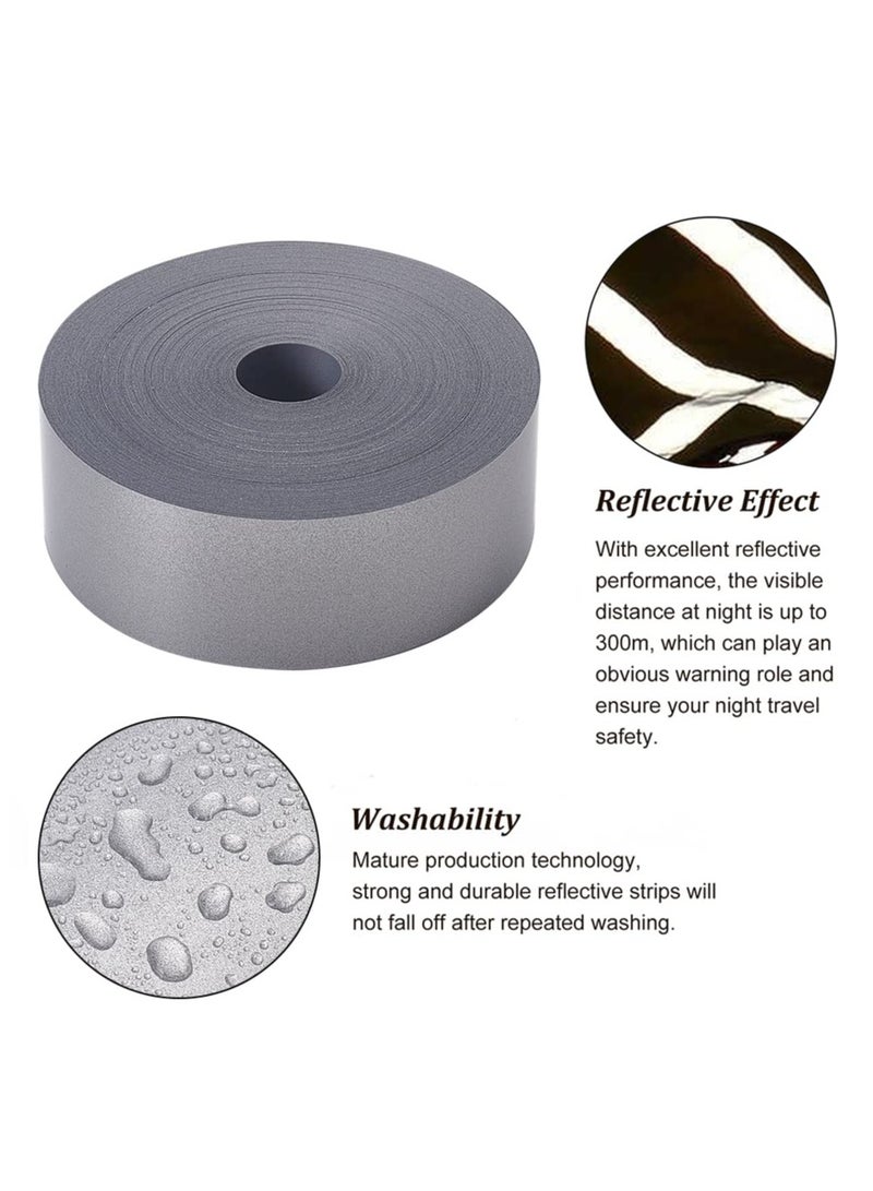 KASTWAVE 25mmx25m Black Iron on Reflective Tape, TC Hot Melt High Visibility Tape Heat Transfer Vinyl Film Tape DIY Reflective High Visibility Iron on Tape for Clothing - Image 4