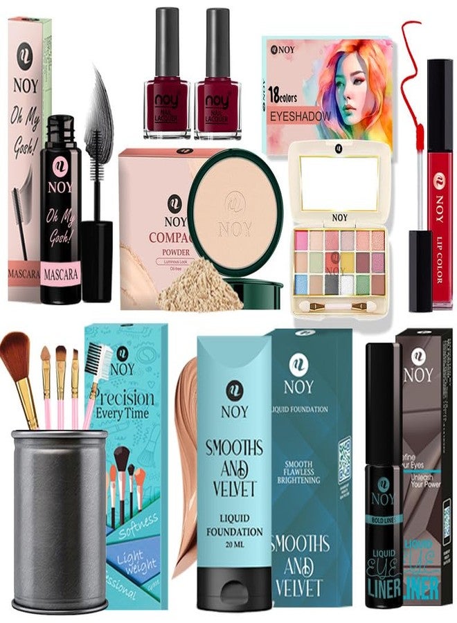 Noy Makeup Kit For Girls Ultimate Glam Makeup Kit Perfect For Special Events And Holidays Stunning Beauty Set For Festive Glam Pack Of 13#Yn081 - Image 1