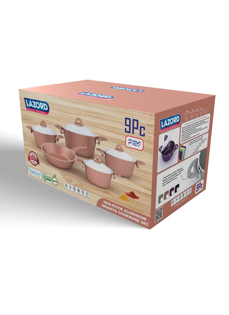 Granite Pro Cookware Set - 9 Pcs - Copper