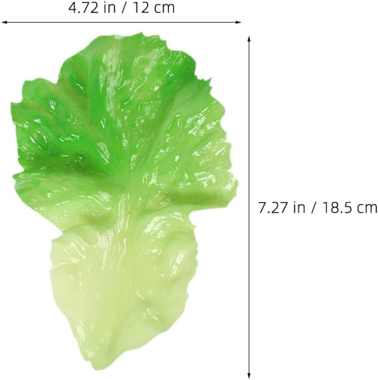 6pcs Lifelike Artificial Lettuce Leaf Set Realistic Vegetable Props for Home Kitchen Food Decor Faux Greenery Simulation - Image 2