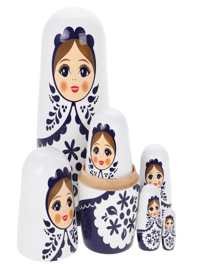 VICASKY 1 Set Russian Nesting Dolls Wood Matryoshka Handmade National Costume Girl Matryoshka Nesting Hand Painting Nested Carving Children for Stacking Doll Decoration - Image 1