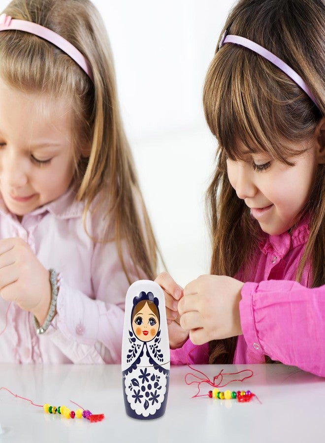 VICASKY 1 Set Russian Nesting Dolls Wood Matryoshka Handmade National Costume Girl Matryoshka Nesting Hand Painting Nested Carving Children for Stacking Doll Decoration - Image 3