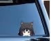 MAKTEM Peeking Anime Girl with Black Cat Hat Car Decal Waterproof Kawaii Cute Stickers for Car Truck SUV Motocycle Bike Car Accessories for Chibi Girl is Sneaking for Girls and Teens Black Cat - Image 3