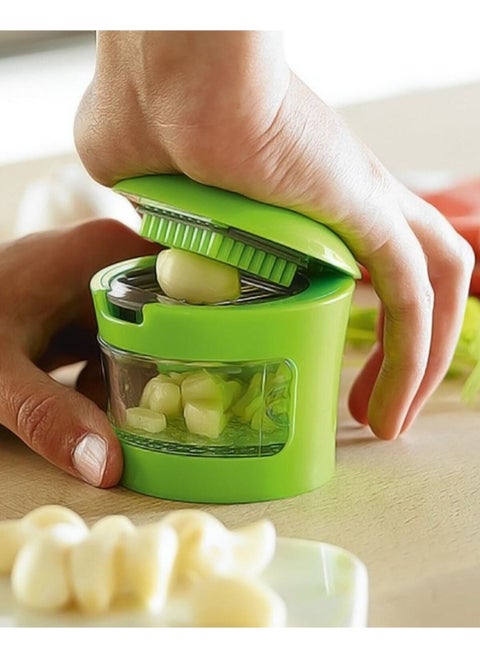 Garlic Chopper Garlic Crusher and Chopper with Chamber
