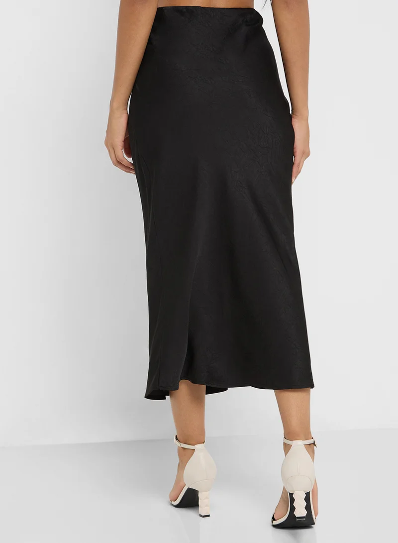 ELLA Satin Skirt with Slit