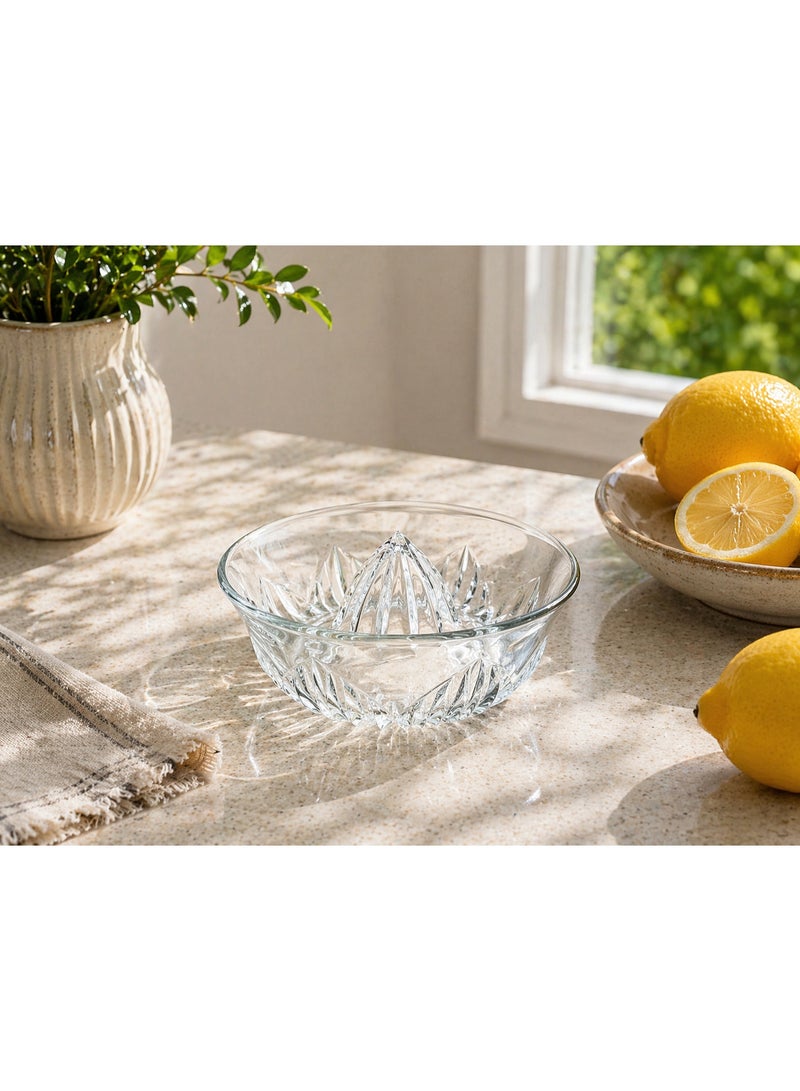Home Pro Glass Citrus Juicer Bowl – Elegant Manual Lemon & Orange Juicer with Serving Dish - Image 1