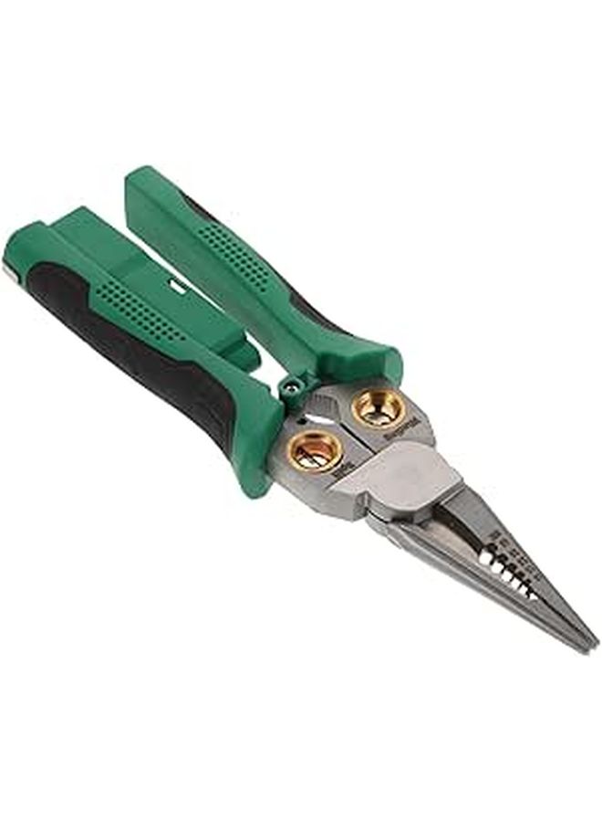 8 In 1 Stainless Steel Wire Stripper Pliers With Voltage Tester Multi Function Cutter For Electrical Work