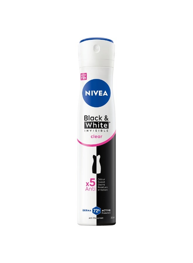 Nivea بخاخ مزيل العرق الأسود والأبيض غير المرئي - Image 1