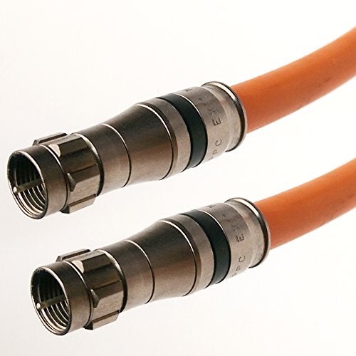 PHAT SATELLITE INTL 50ft Orange Tri-Shield 14AWG 75 Ohm Gel Coated Braid Direct Burial Underground RG-11 Coax HD Cable TV Antenna Nickel Plated Brass Fittings UL ETL Cut to Order Assembled in USA - Image 5