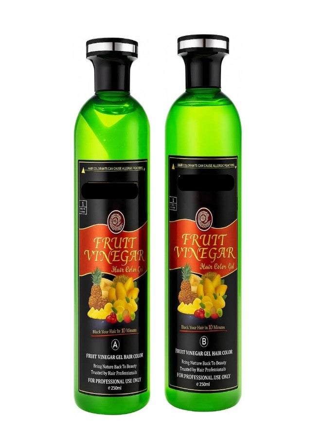 GOLD LEAF Fruit Vinegar Hair Color Gel – Natural Black Hair Dye (250ml x 2) – AmmoniaFree, Long-Lasting, Gentle on Scalp – Safe Hair Color for Men & Women (Black, 250ml Each) - Image 2
